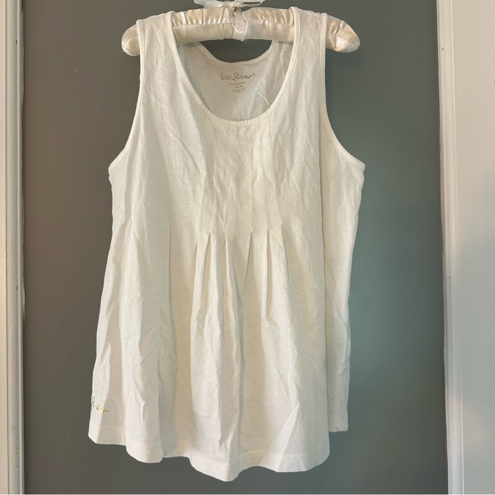 Lilly Pulitzer white tank top - girls large 8/10
